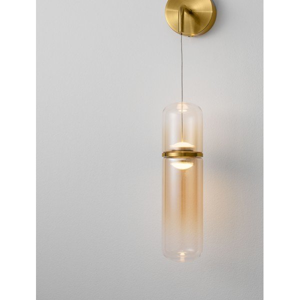 Lampada da parete LED dorata in vetro con intensità regolabile Norma – Nova Luce-image-2