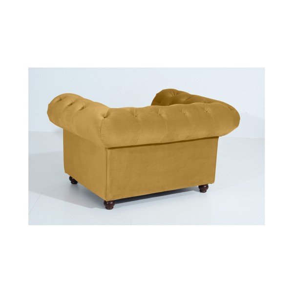 Poltrona gialla Orleans Velvet - Max Winzer-image-3