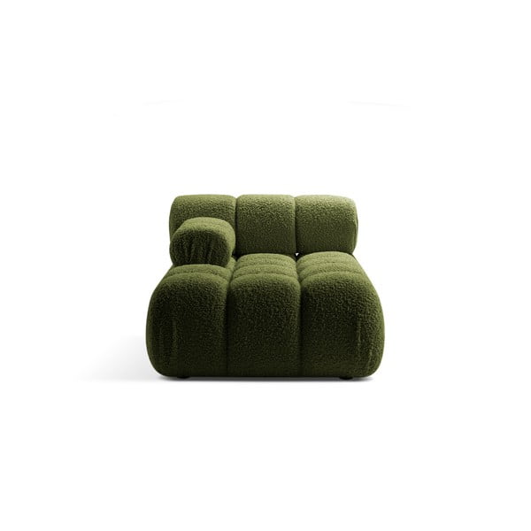 Modulo divano verde in tessuto bouclé (angolo sinistro) Bellis - Micadoni Home