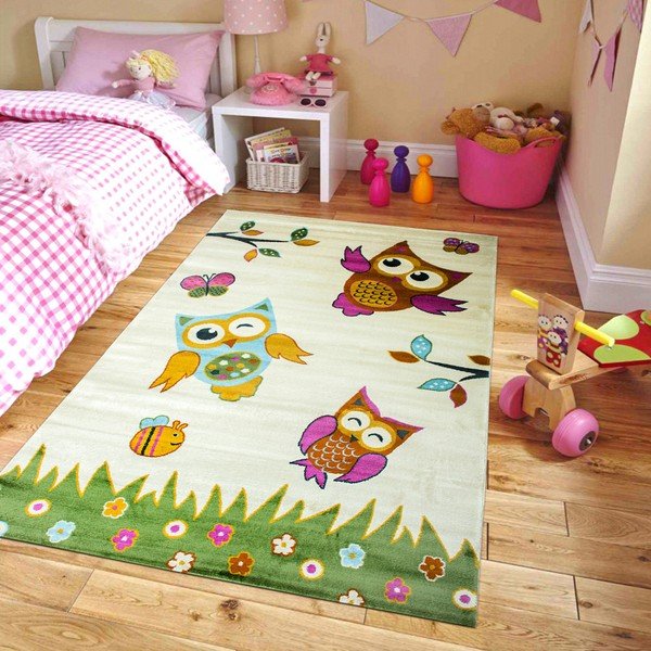 Tappeto per bambini Pinullo Owls, 150 x 230 cm - Ruby