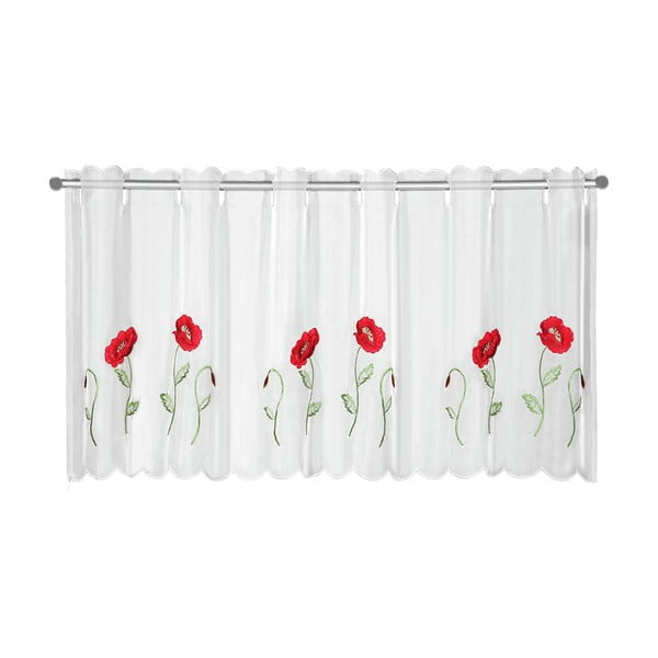 Tenda sottile bianca 155x45 cm Poppies – Sehlbach