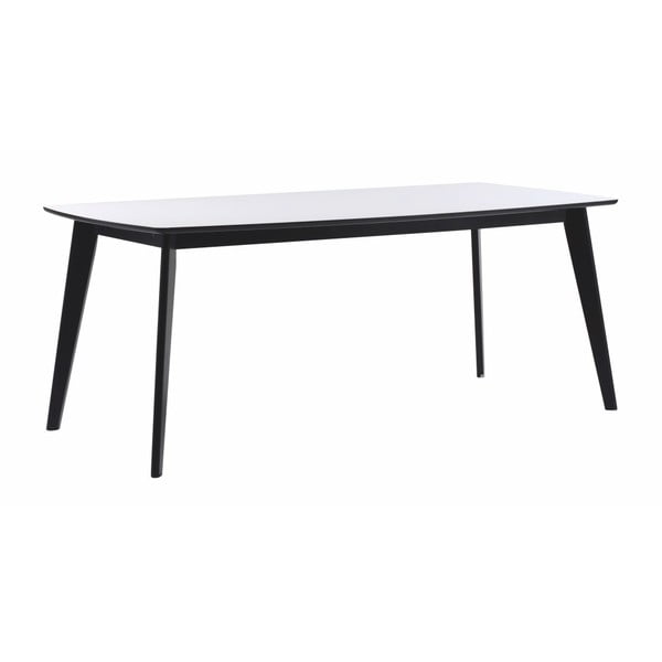 Tavolo da pranzo bianco e nero Griffin, 190 x 90 cm Olivia - Rowico