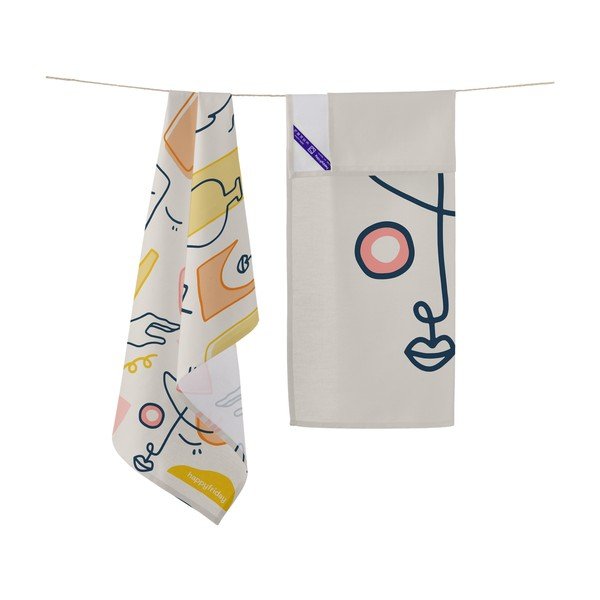 Set di 2 asciugamani in cotone 50x70 cm Anatomy - Aware-image-1