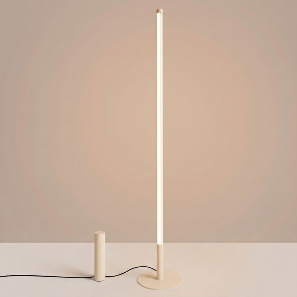 Lampada da terra LED beige in metallo (altezza totale 150 cm) TRANG – Thoro-image-1