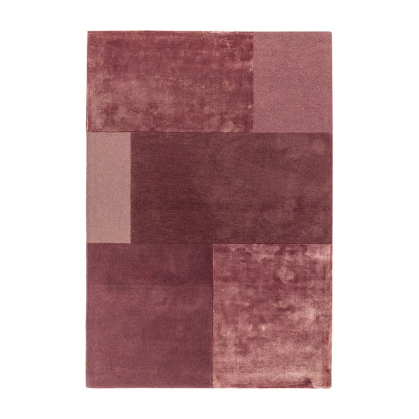 Tappeto rosa scuro Tate Tonal Textures, 160 x 230 cm - Asiatic Carpets