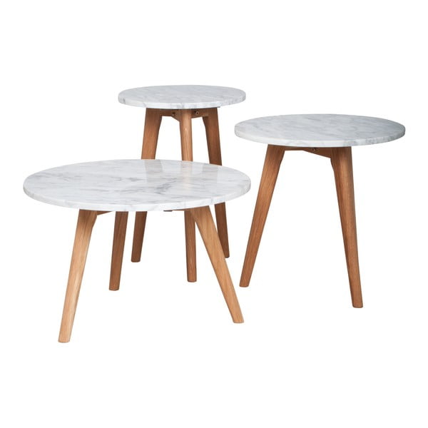 Tavolino con piano in pietra , ⌀ 32 cm Stone - Zuiver-image-3