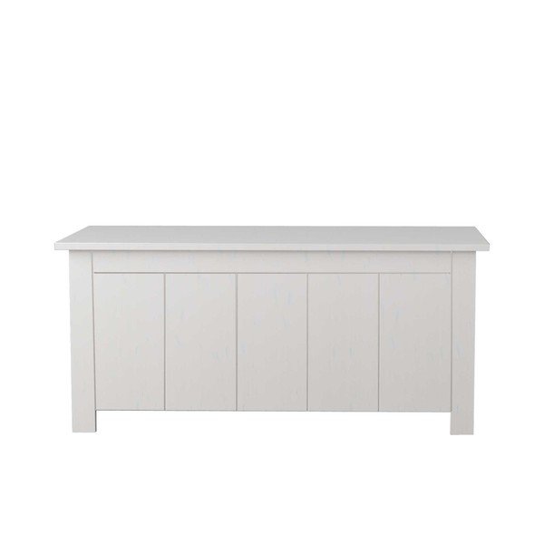 Cassapanca bianca in legno di pino massiccio Bart - Støraa