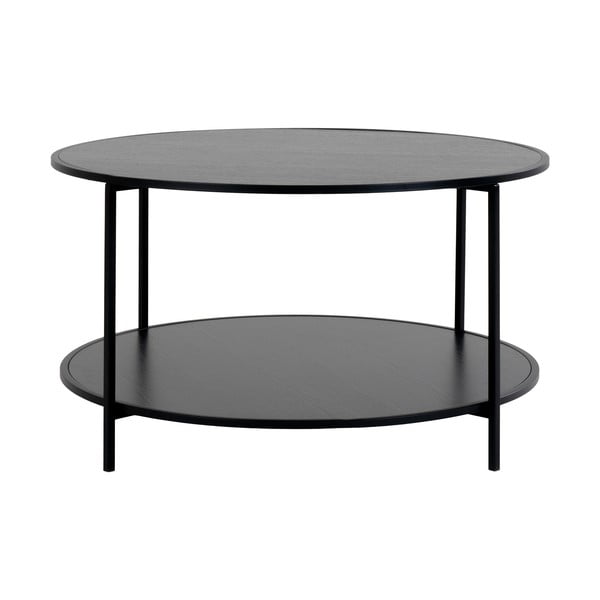 Tavolino rotondo nero con piano nero ø 80 cm Vita - House Nordic-image-3