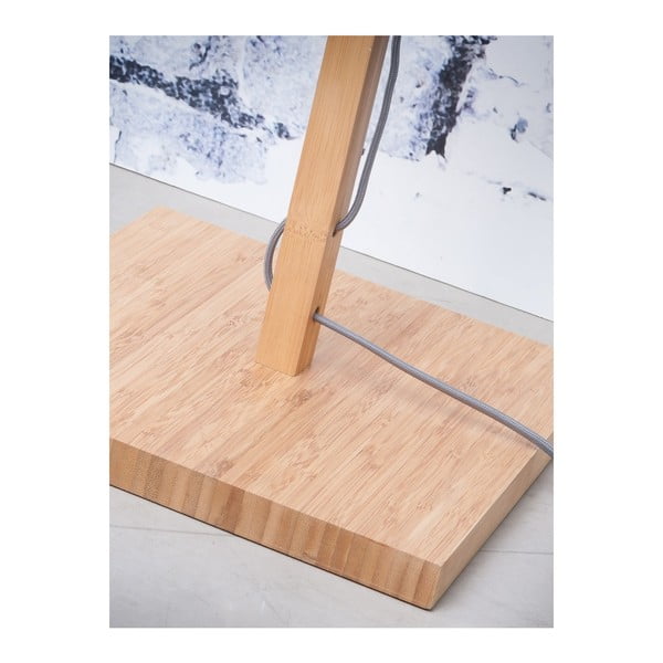 Lampada da terra con paralume bianco e struttura in bambù Fuji - Good&Mojo-image-3