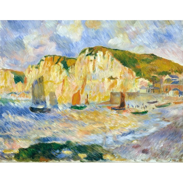 Riproduzione di un dipinto , 90 x 70 cm Auguste Renoir - Sea and Cliffs - Fedkolor