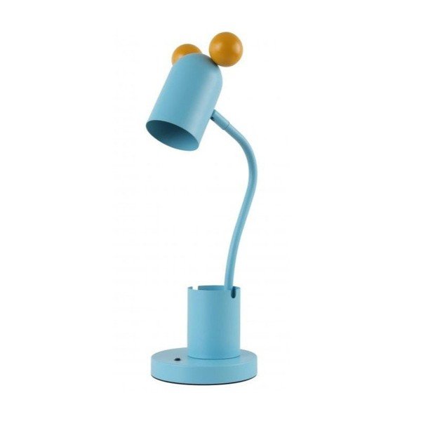Lampada da tavolo blu chiaro con paralume in metallo (altezza 50 cm) Mouse - GTV