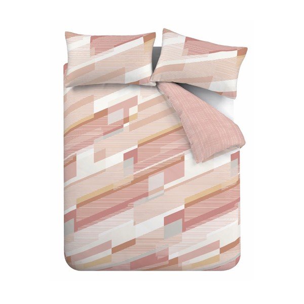 Biancheria da letto rosa , 135 x 200 cm Harley Geo - Catherine Lansfield