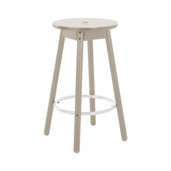 Sedia da bar grigia in pino massiccio (altezza della seduta 65 cm) Kinna – Jotex