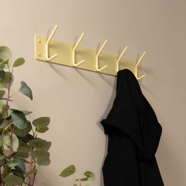 Attaccapanni da parete giallo chiaro in acciaio 70 cm Fusion – Spinder Design-image-1