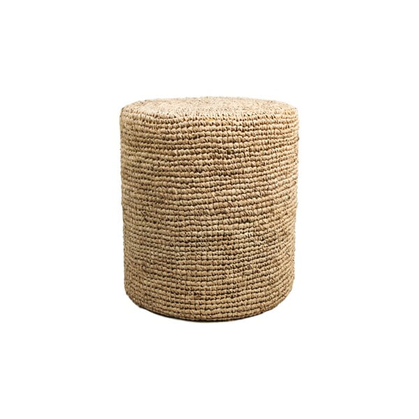 Pouf in rafia, 34 x 40 cm - HSM collection