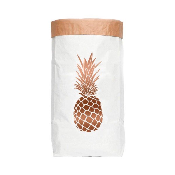 Sacchetto portaoggetti in carta riciclata Ananas di rame Copper Pinneapple - Really Nice Things