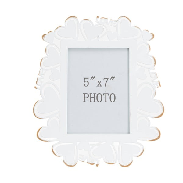 Portafoto in metallo bianco, 25 x 27,7 cm - Mauro Ferretti