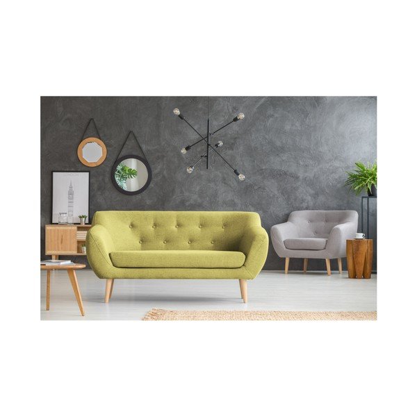 Divano giallo a due posti con gambe leggere Sicile - Mazzini Sofas-image-4