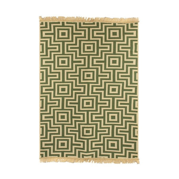 Tappeto Kare verde e beige, 120 x 180 cm - Ya Rugs