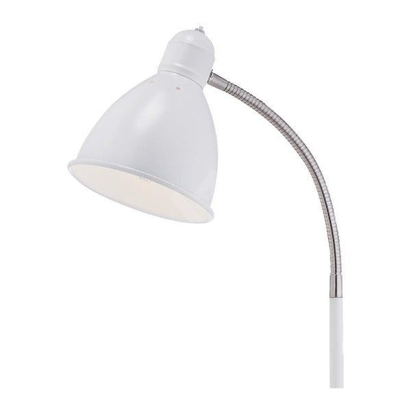 Lampada da terra bianca/argentata con paralume in metallo (altezza totale 145 cm) Nitta – Markslöjd-image-1