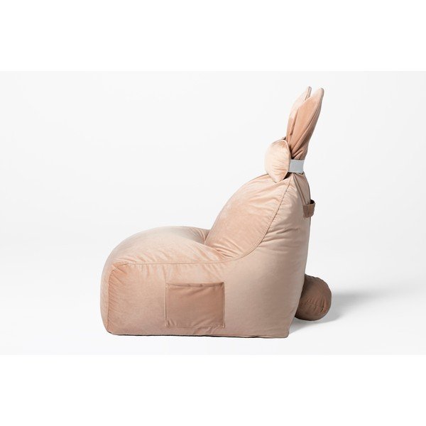 Pouf a sacco per bambini rosa chiaro Funny Bunny – The Brooklyn Kids-image-3