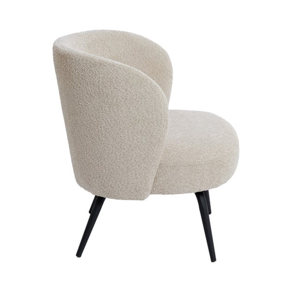 Poltrona crema in tessuto bouclé Dieyda - Light & Living-image-3