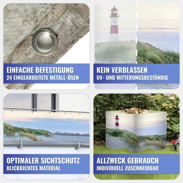 Parasole in plastica 500x85 cm North Sea Coast – Maximex-image-1