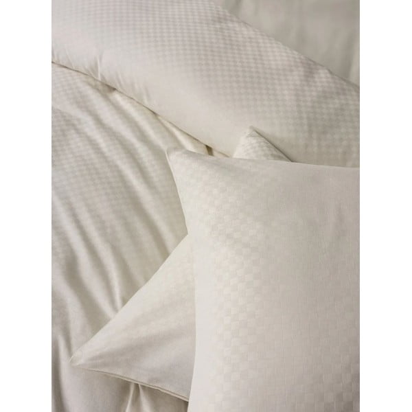 Set copripiumino e federa beige in cotone renforcé per letto singolo 140x200 cm Checkered – Mila Home Luxury-image-4