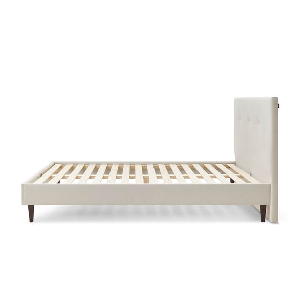 Letto matrimoniale imbottito beige con griglia 160x200 cm Tory - Bobochic Paris-image-2