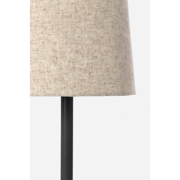 Lampada da tavolo nera/beige in metallo con paralume in tessuto (altezza totale 60 cm) Assam – Bizzotto-image-2
