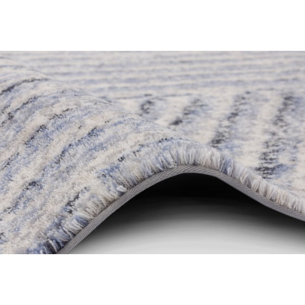 Tappeto in lana azzurro 133x180 cm Strokes - Agnella-image-2