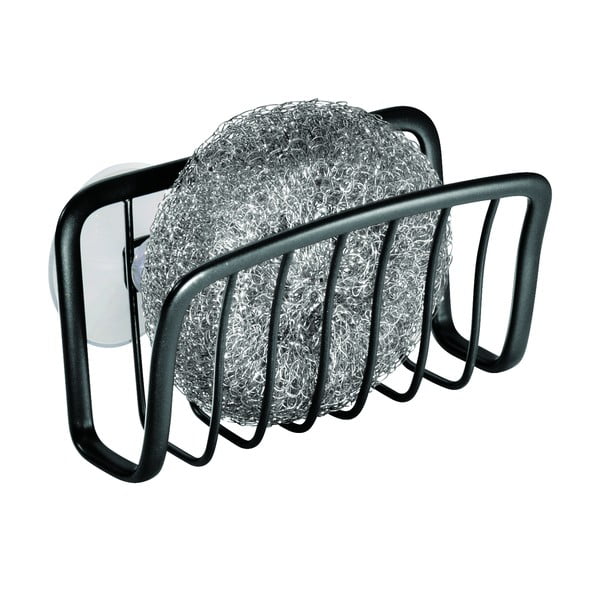 Supporto in metallo nero con ventose , 6,5 x 14 cm Axis - iDesign-image-2