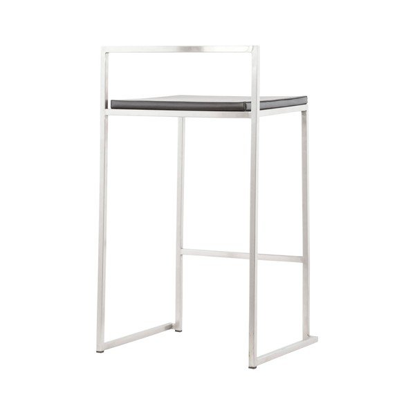 Sedia da bar con seduta nera Meto, altezza seduta 65 cm - Kokoon-image-1