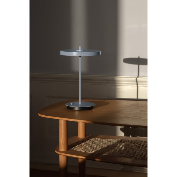 Lampada da tavolo LED azzurra in metallo con paralume in metallo (altezza totale 31 cm) Asteria Move – UMAGE-image-1