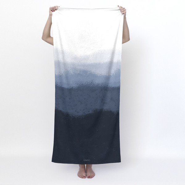 Asciugamano bianco-blu 70x150 cm Nightfall - Blanc