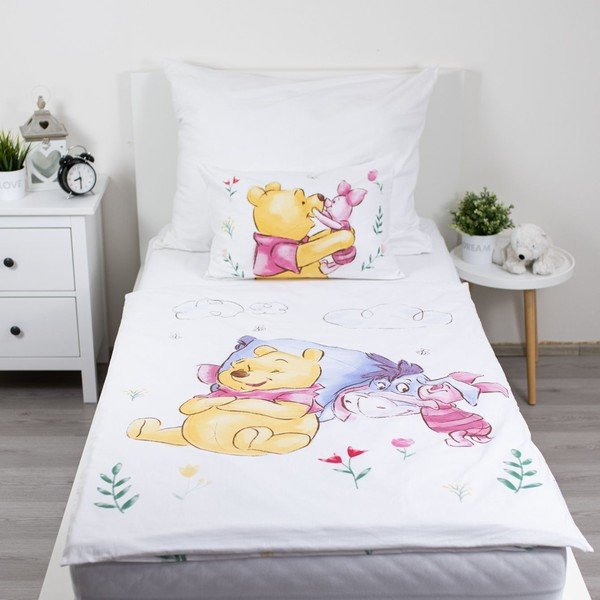 Set copripiumino e federa da bambini in cotone per culla 100x135 cm Winnie the Pooh "Pooh Hugs" – Jerry Fabrics-image-1