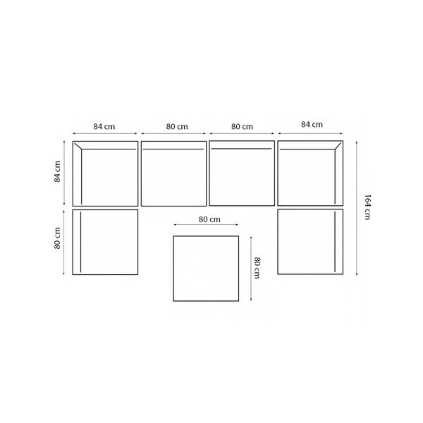 Set da giardino in teak grigio per 6 persone Aruba - HSM collection-image-4