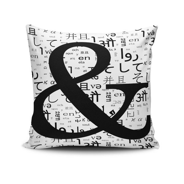 Federa in misto cotone Lettera, 45 x 45 cm - Cushion Love