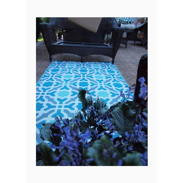 Tappeto per esterni bifacciale grigio-blu in plastica riciclata , 150 x 240 cm Seville - Fab Hab-image-4