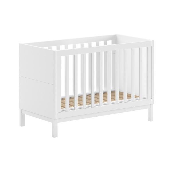 Lettino bianco in pino massiccio 60x120 cm Eva – Vipack