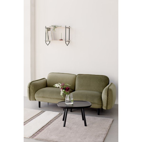 Divano in velluto verde 188 cm Bean - EMKO-image-1