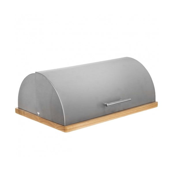 Cestino per il pane in acciaio inox e bambù Basic - Orion-image-1