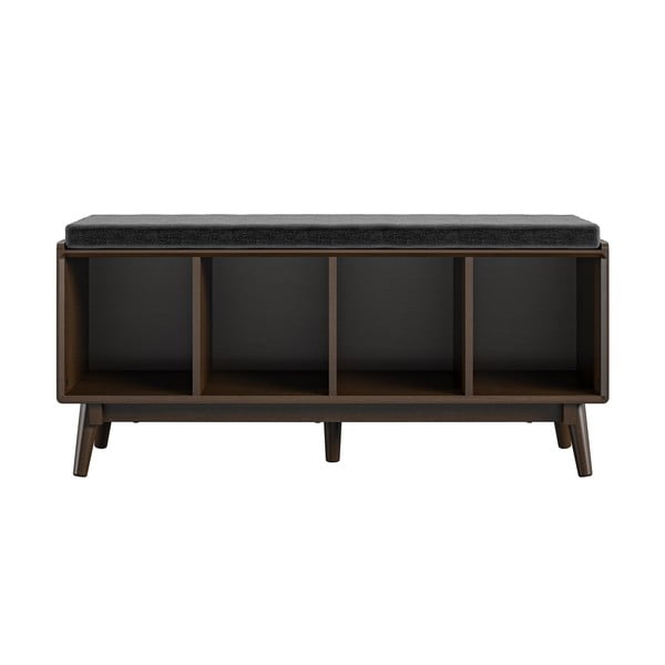 Scarpiera marrone con panca Brittany - Novogratz-image-2