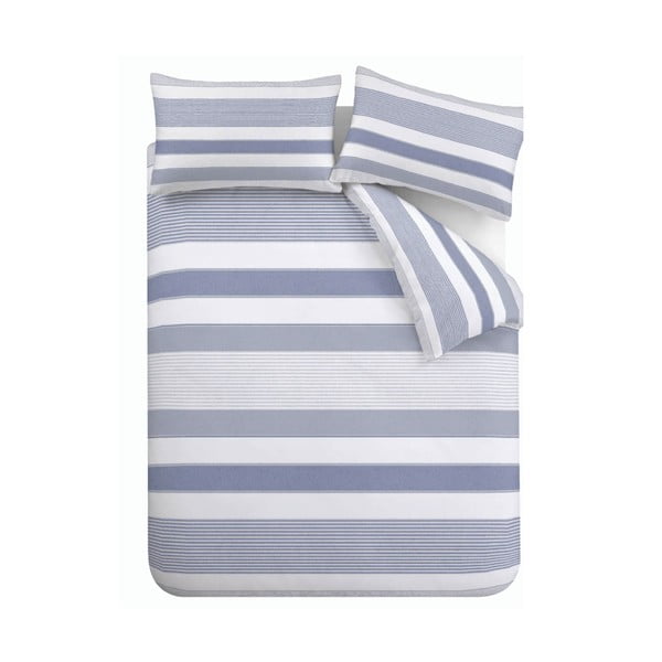 Biancheria da letto blu , 135 x 200 cm Newquay Stripe - Catherine Lansfield