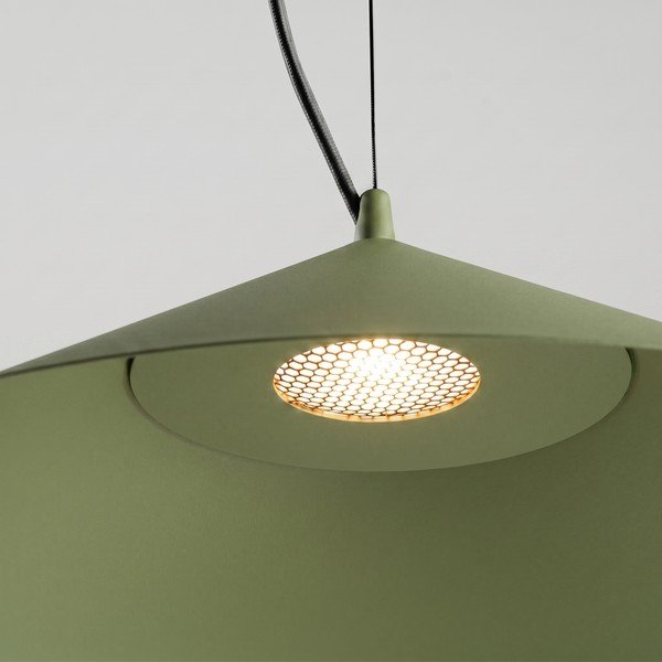 Lampadario LED color kaki in metallo ø 50 cm FINT – Thoro-image-3