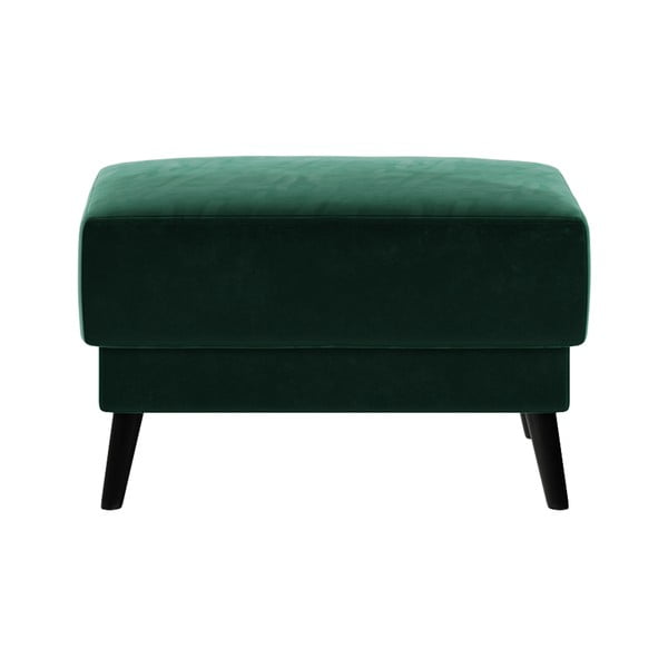 Pouf in velluto verde scuro Fynn - Ghado