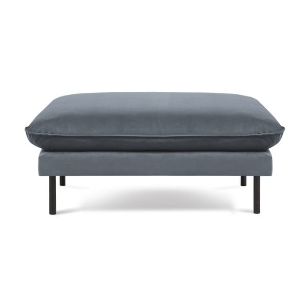 Pouf in velluto grigio, 100 x 80 cm Vienna - Cosmopolitan Design-image-2