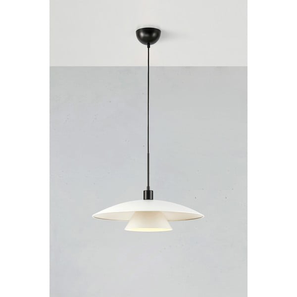 Lampada a sospensione bianca e nera con paralume in metallo ø 50 cm Millinge - Markslöjd-image-1