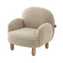 Poltrona per bambini beige con rivestimento in bouclé Rocky – Vipack