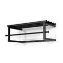 Attaccapanni da parete nero in metallo con scaffale 76 cm Marco – Spinder Design